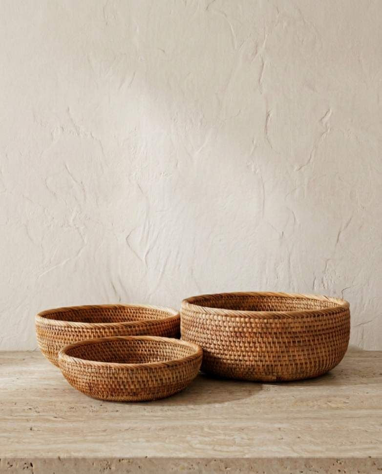 Cesto em Rattan Natural